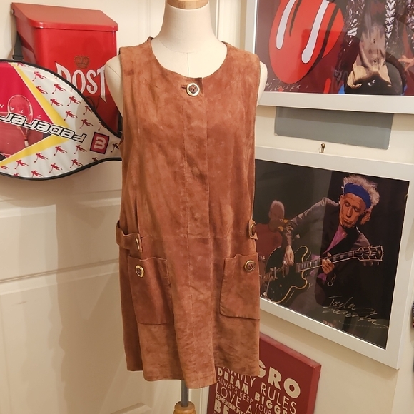 H&M Dresses & Skirts - H&M Tan Suede Dress Vintage